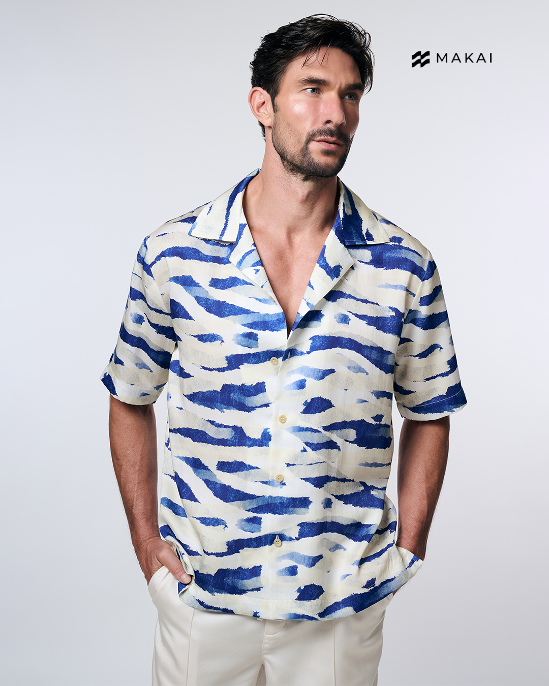 เสื้อฮาวาย BRUSHWAVE