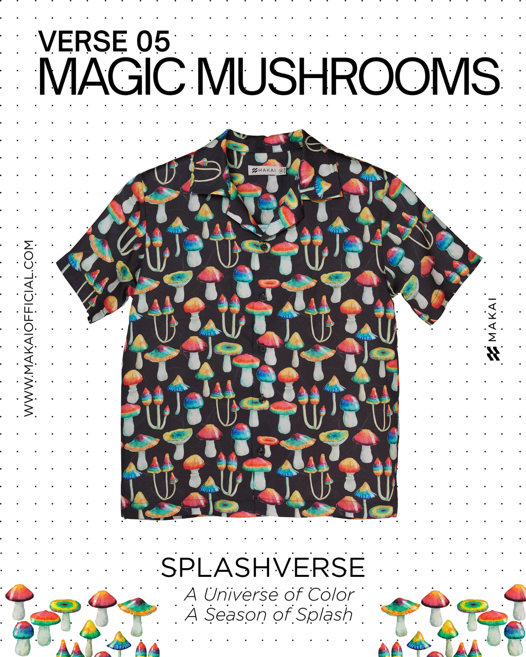MAGIC MUSHROOMS Hawaiian Shirt