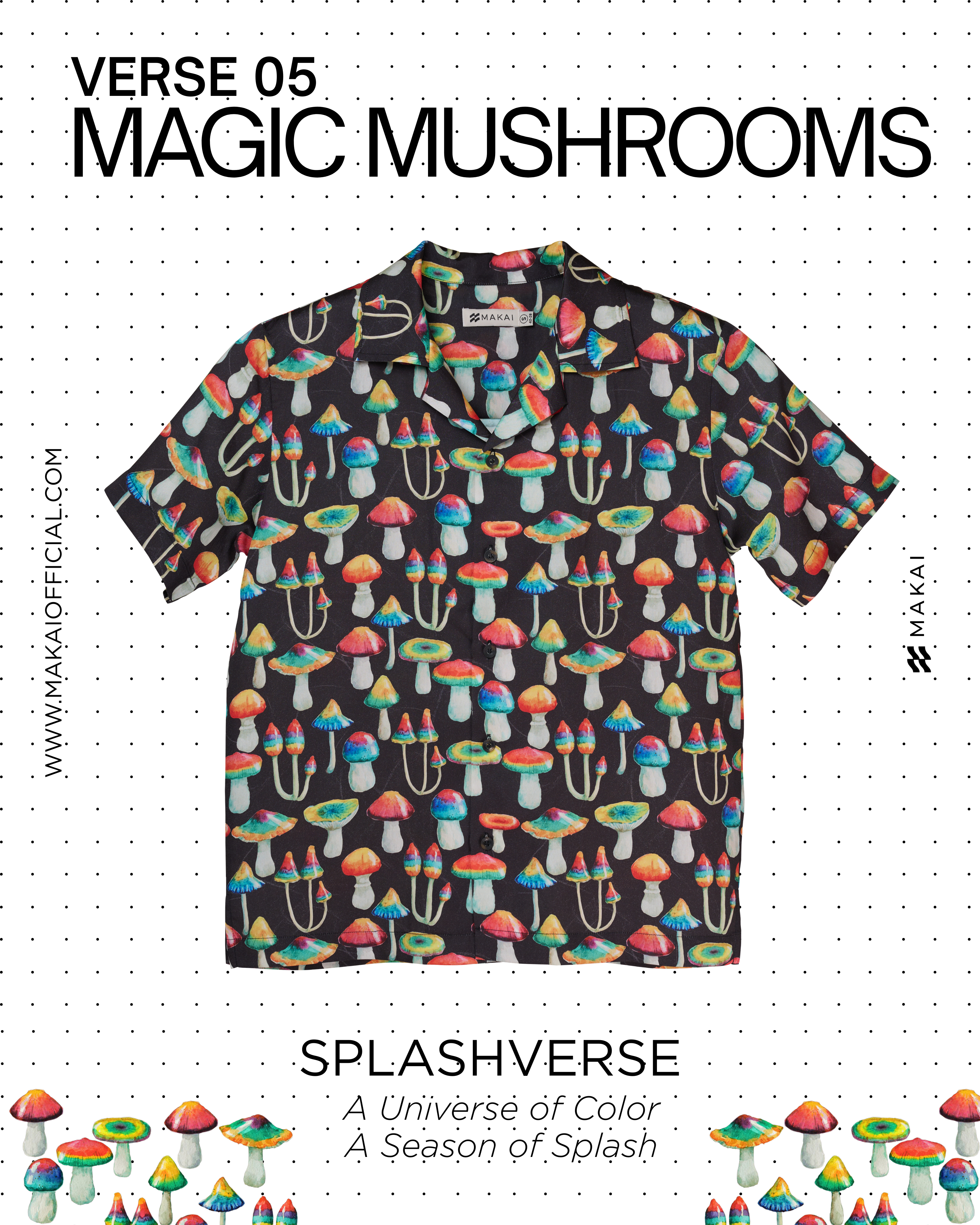 MAGIC MUSHROOMS Hawaiian Shirt