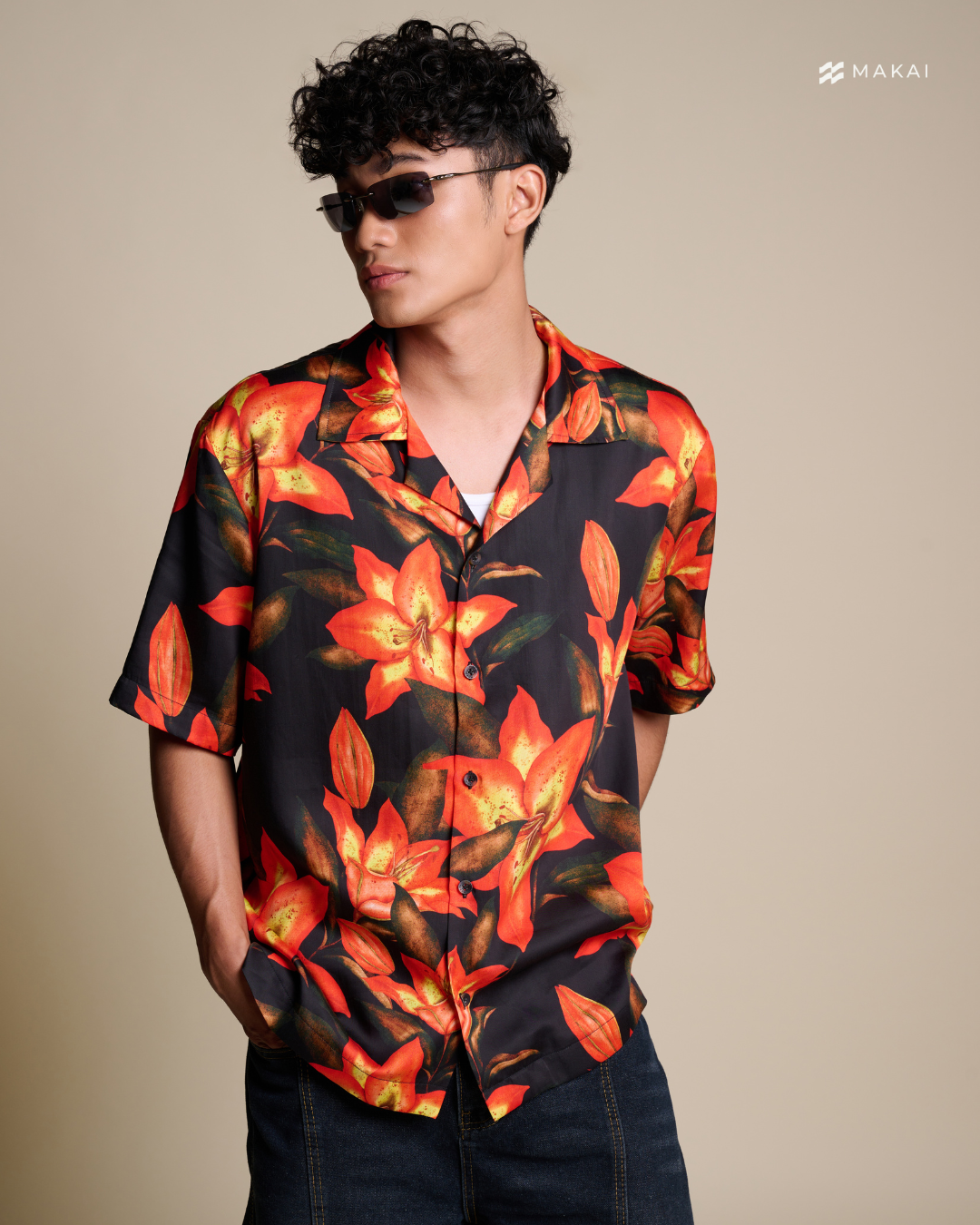 เสื้อฮาวายลาย INFERNO