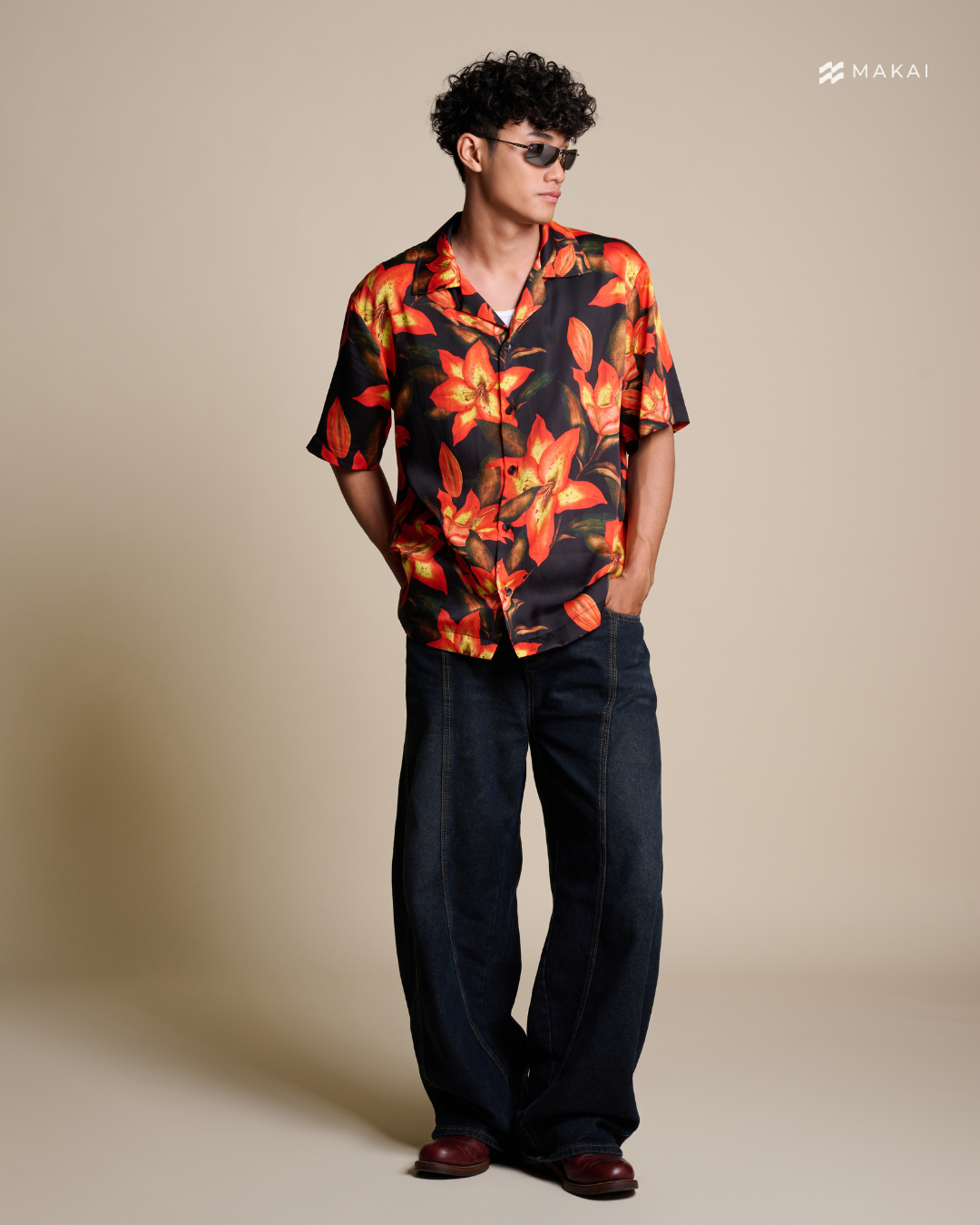 เสื้อฮาวายลาย INFERNO