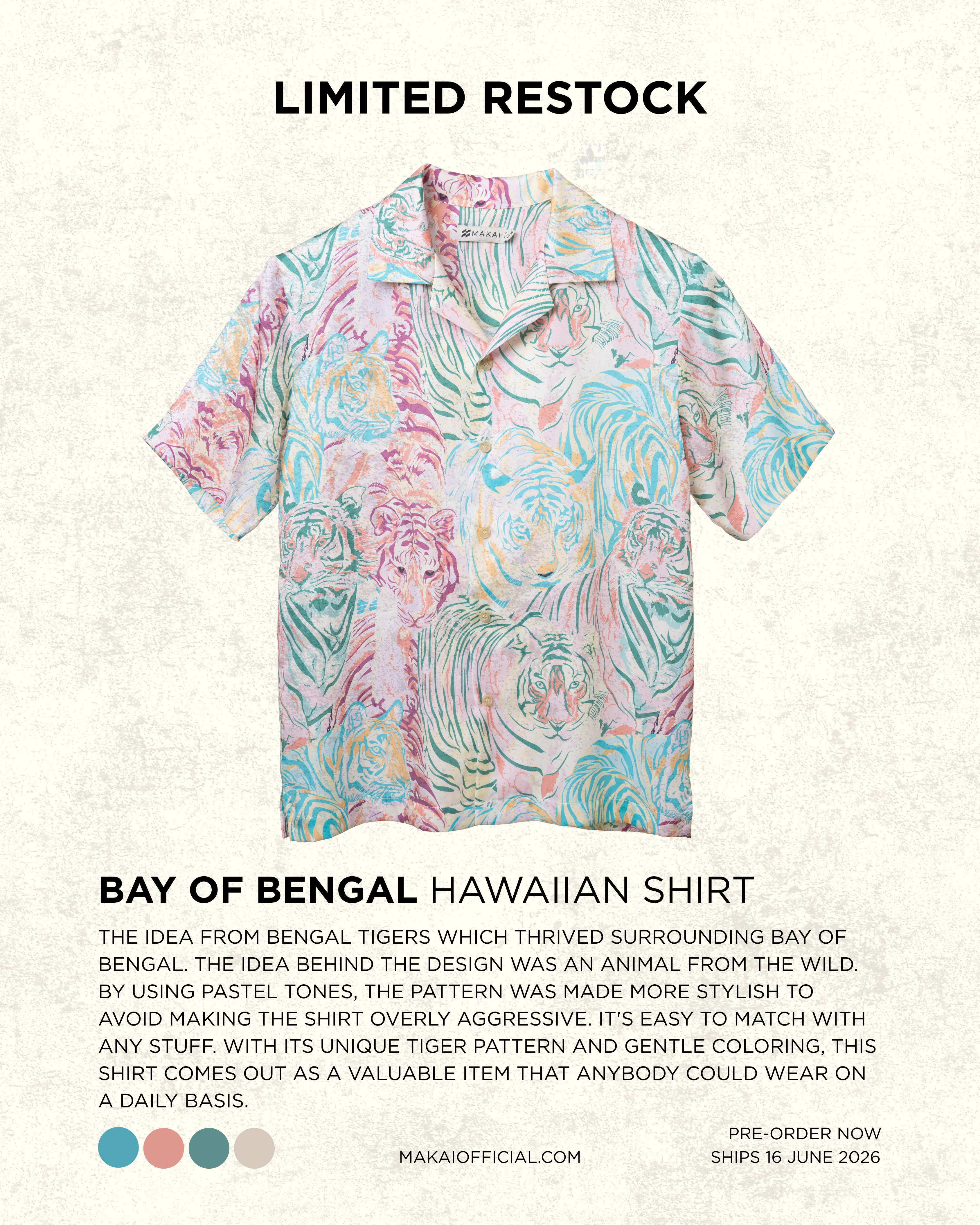BAY OF BENGAL Hawaiian Shirt - Restock