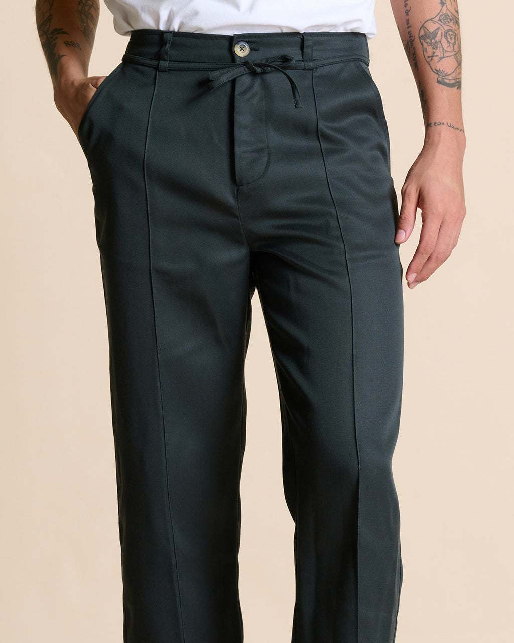 Lyocell Line Straight Pants
