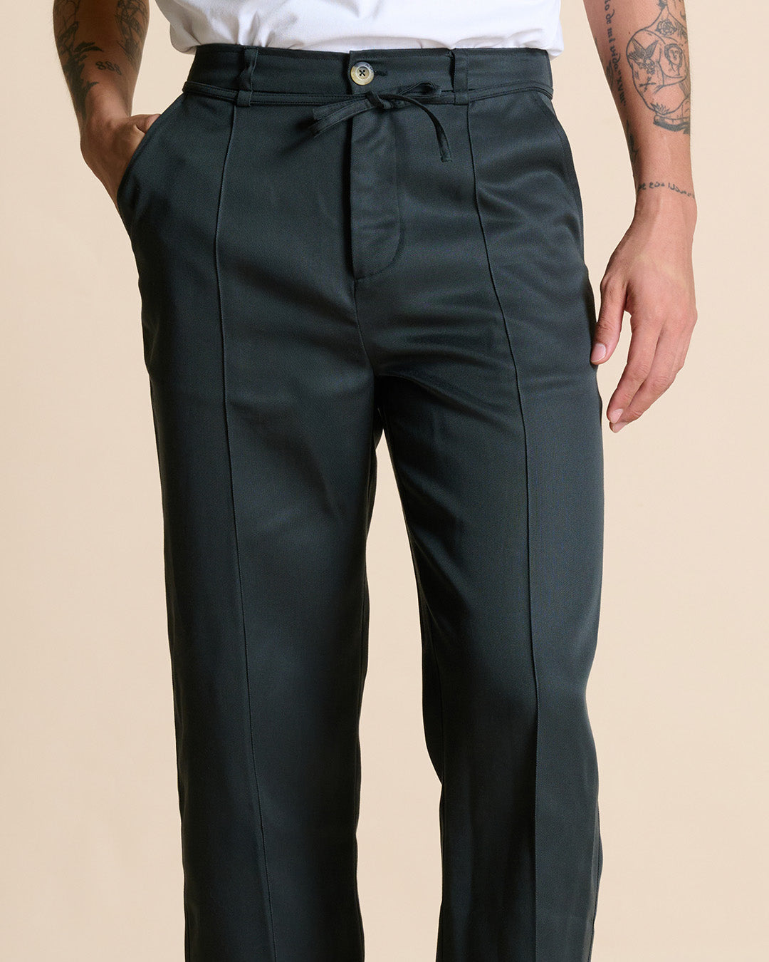 Lyocell Line Straight Pants