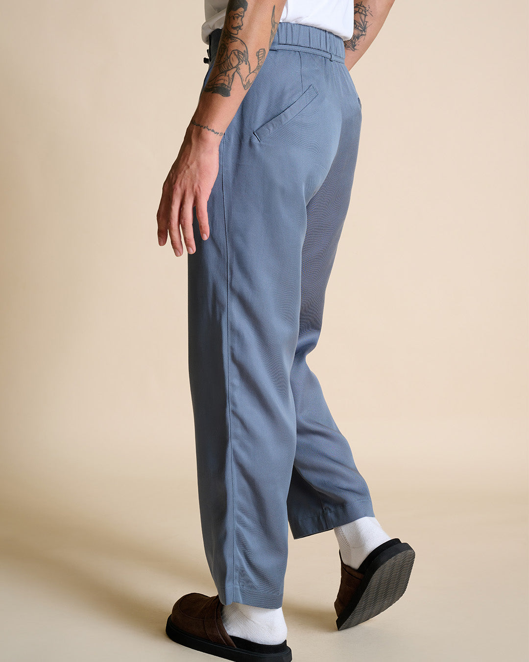 Lyocell Line Straight Pants