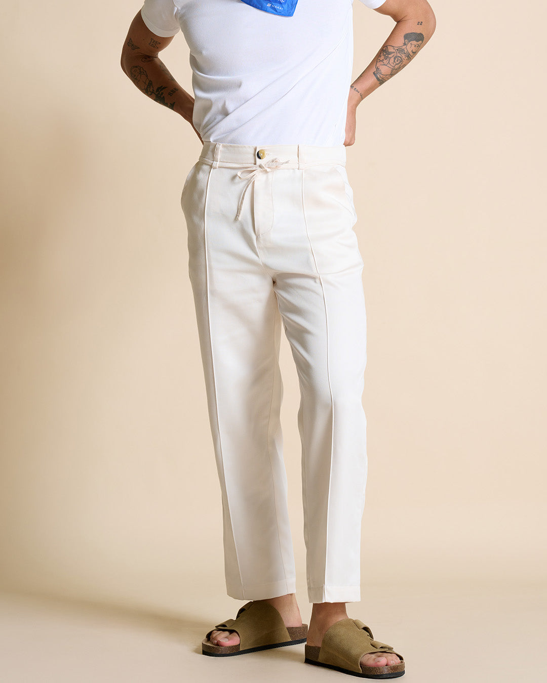 Lyocell Line Straight Pants