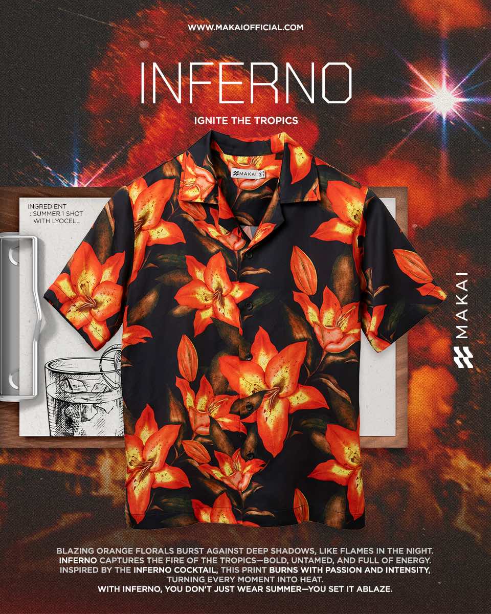เสื้อฮาวายลาย INFERNO