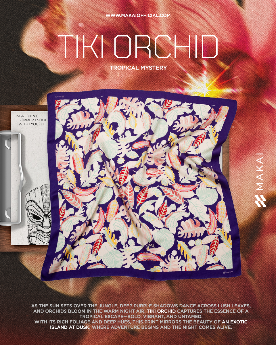 TIKI ORCHID Bandana